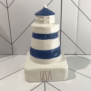 Rae Dunn Lighthouse Blue Stripe